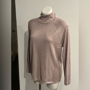 NIC+ZOE Shimmery Rose Gold Metallic Turtleneck PTP 27!